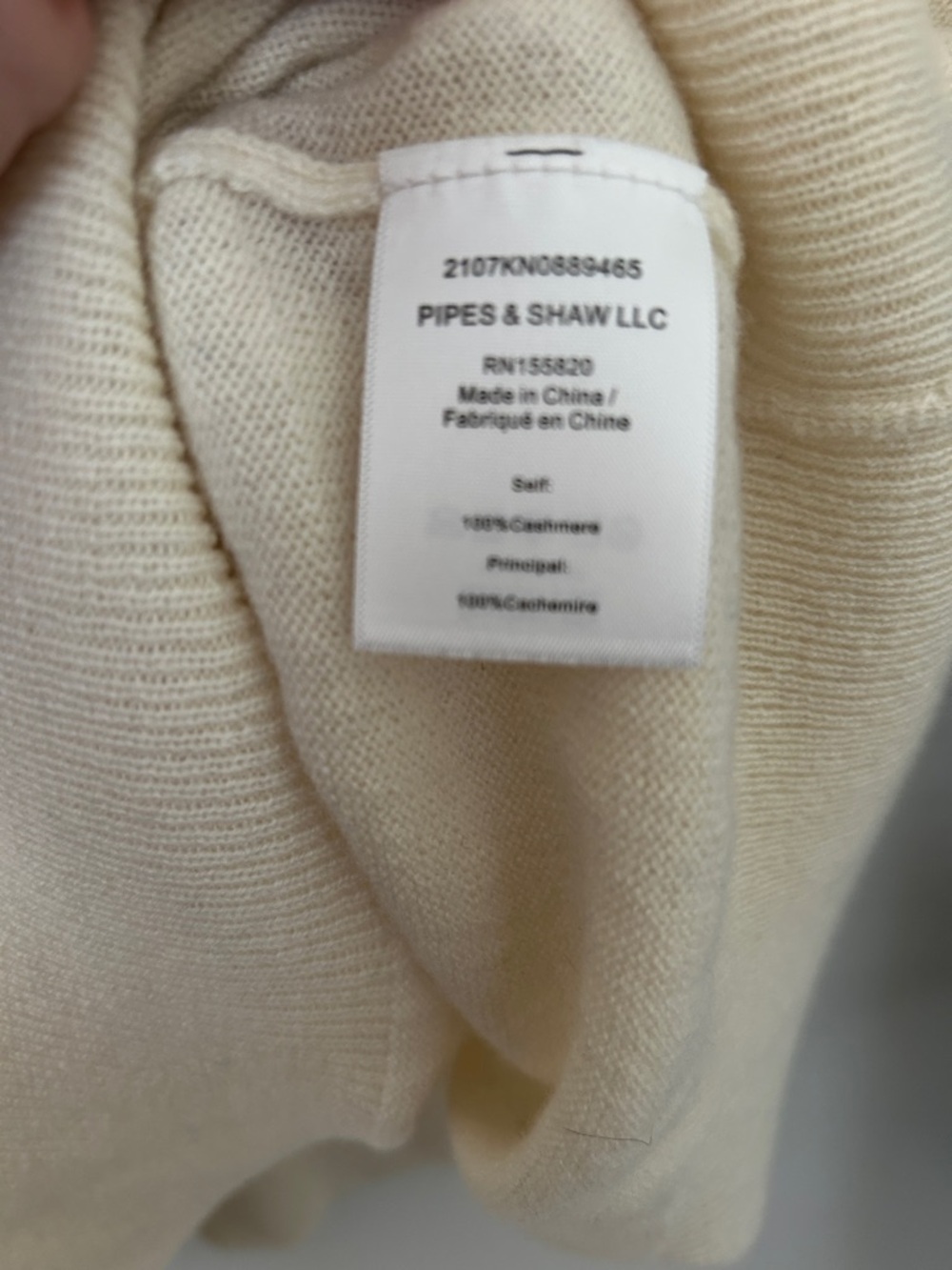 NWT Veronica Beard Albertina cashmere sweater ivory/blue XL - Picture 6 of 6